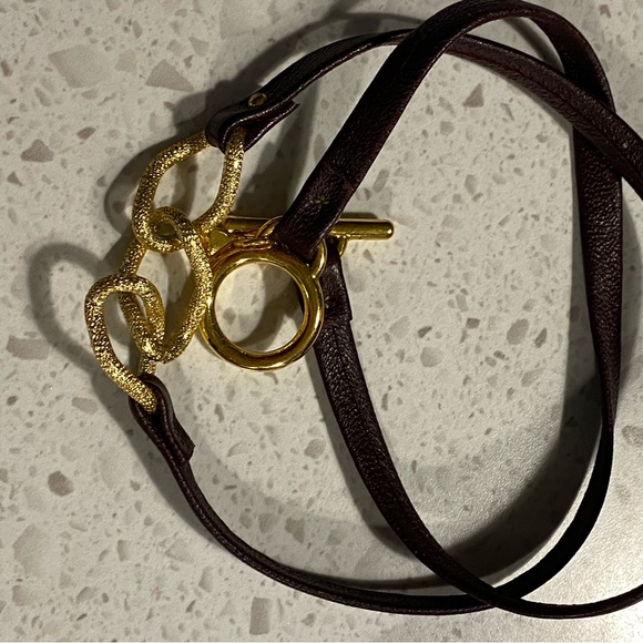 GORJANA leather bracelet stud heel gem lot wrap stack layer - Picture 5 of 6